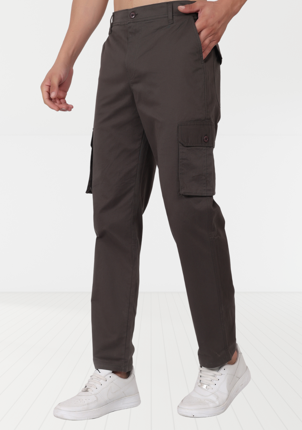 Cotton Regular Fit Cargo Pant For Men