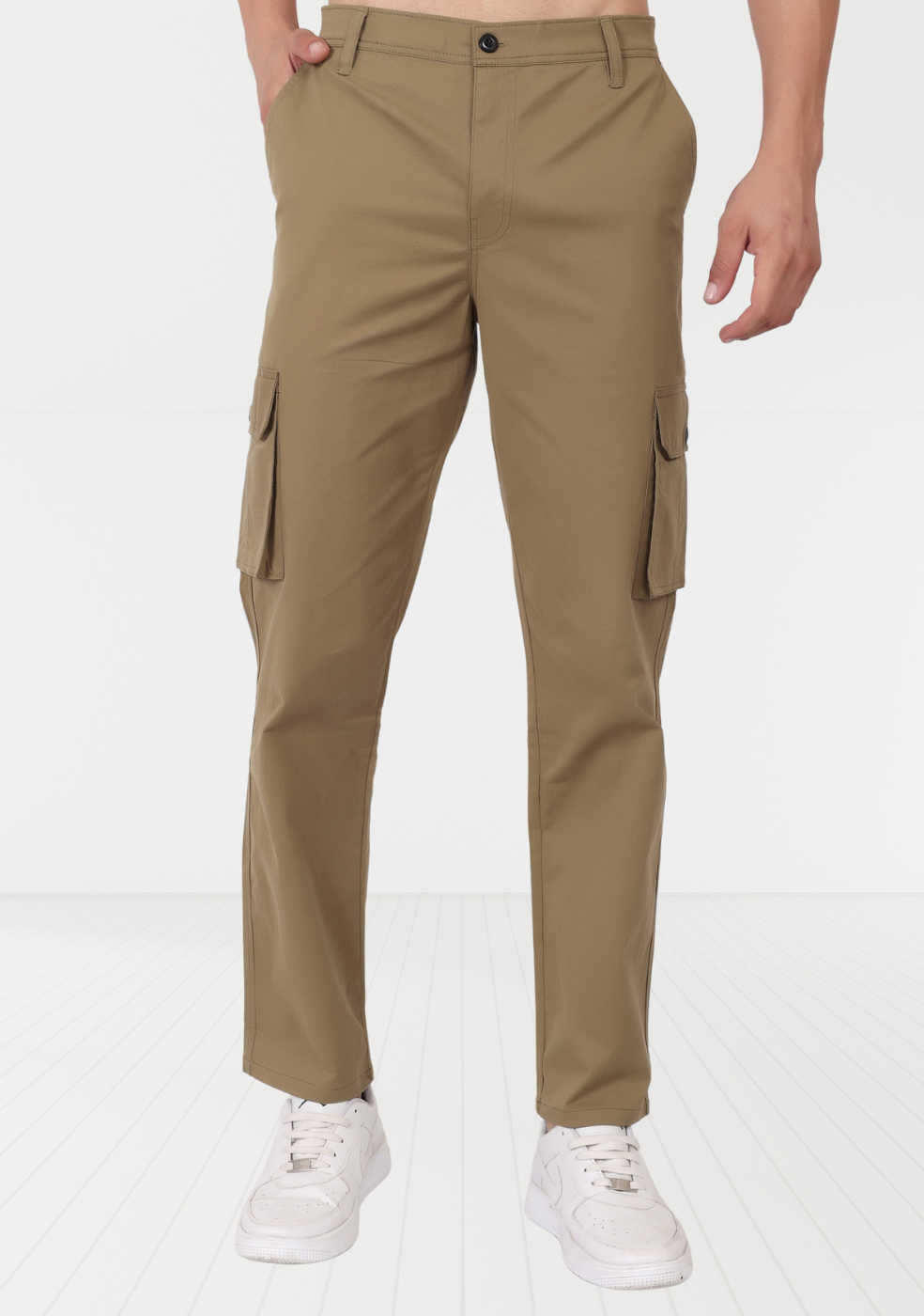 Cotton Regular Fit Cargo Pant For Men