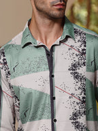 Abstract Print Full Sleeve Casual Shirt